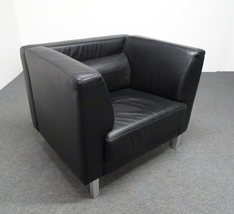 Black Faux Leather Chair