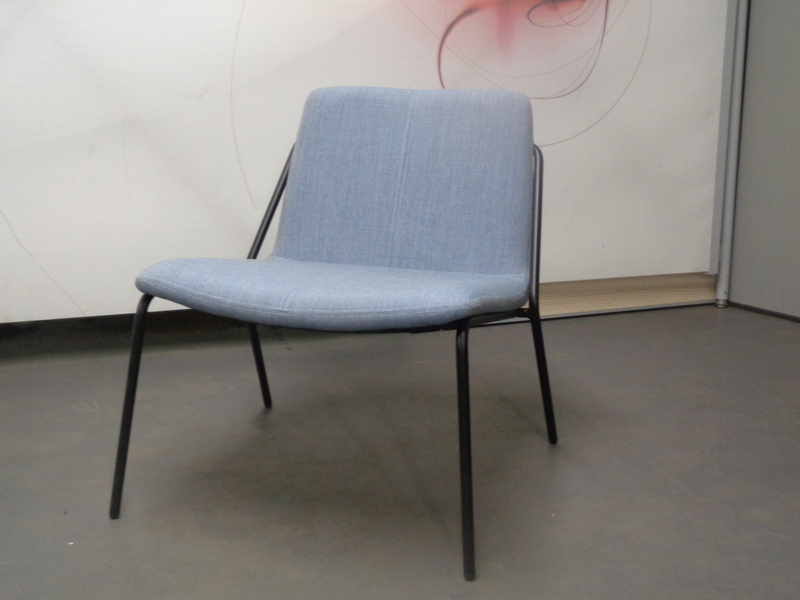 Blue Fabric Lounge Chair