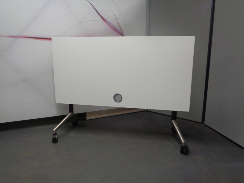 1400w mm Mobili White Flip Top Table