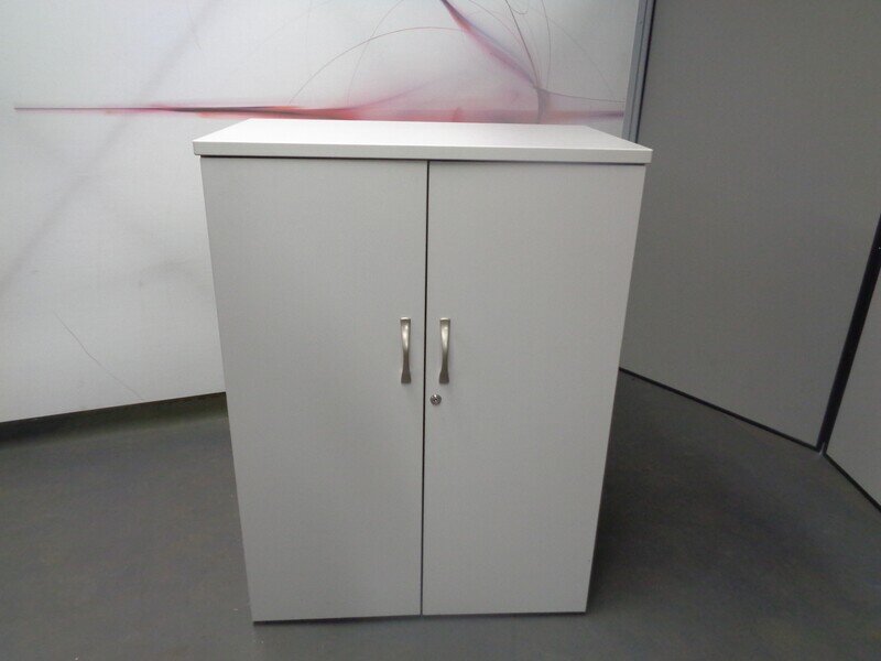 1100h mm Two Tone Grey Wooden Cupboard