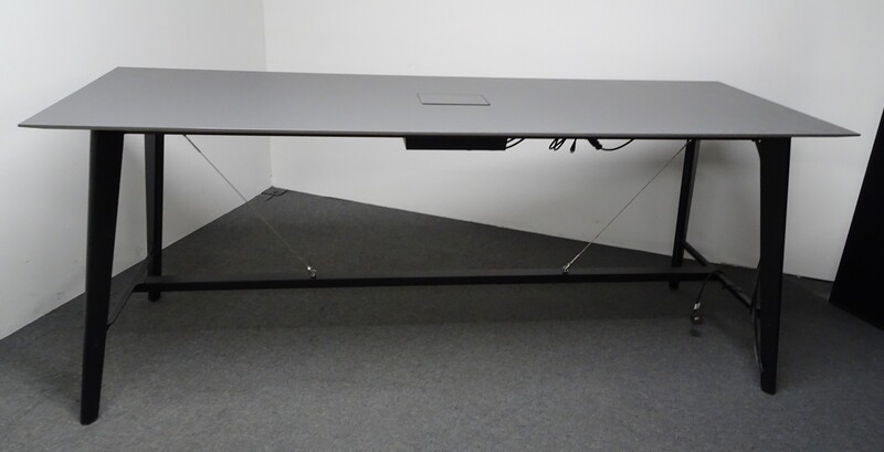 1060h mm Poseur Table with Dark Grey Top