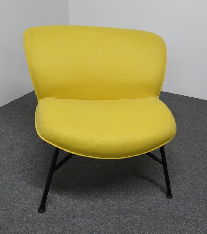 Upholstered Armchair in Yellow