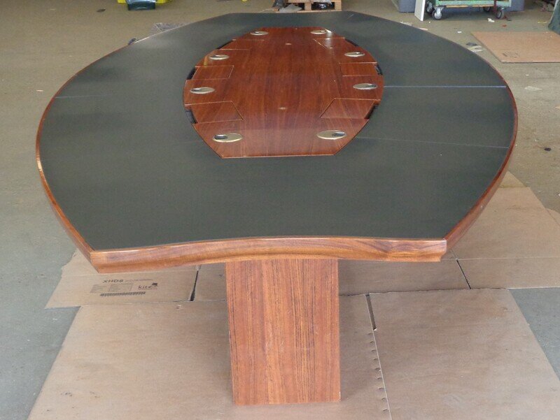 3500 x 1650mm Antique Rosewood Boardroom Table