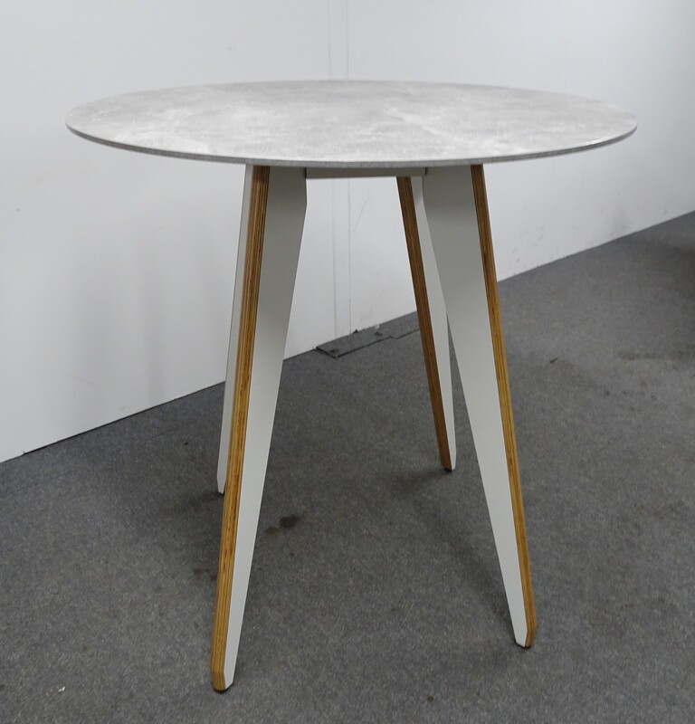950dia mm Sven Poseur Table in Concrete Effect Grey