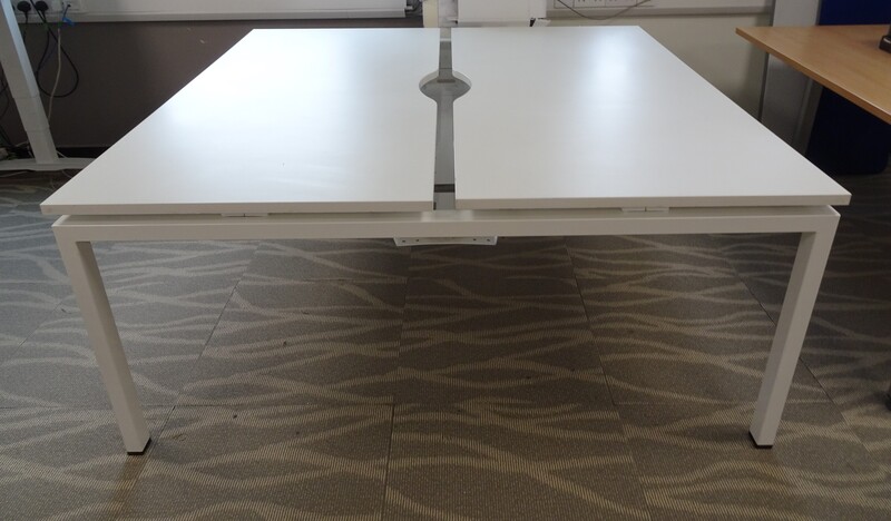 12001800w mm Nova White Bench Desks