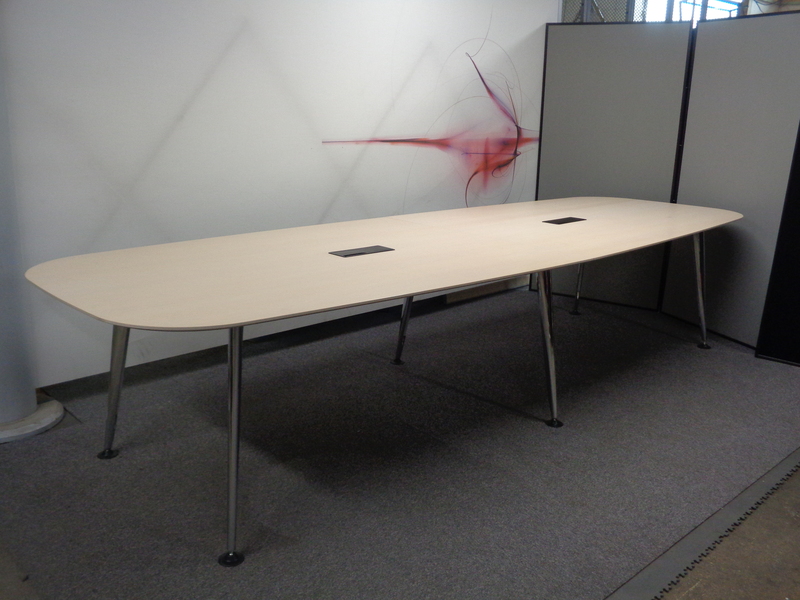3600 x 1200mm Light Oak/Maple Boardroom Table