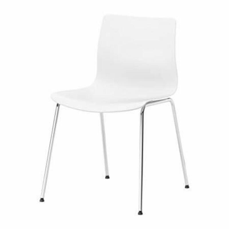 White Ikea Erland stacking chair