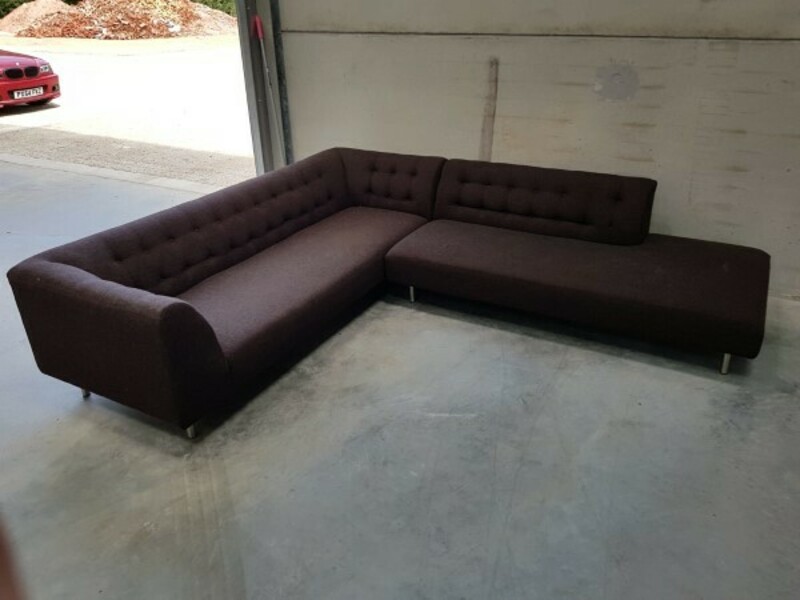 SCP Dark brown corner sofa