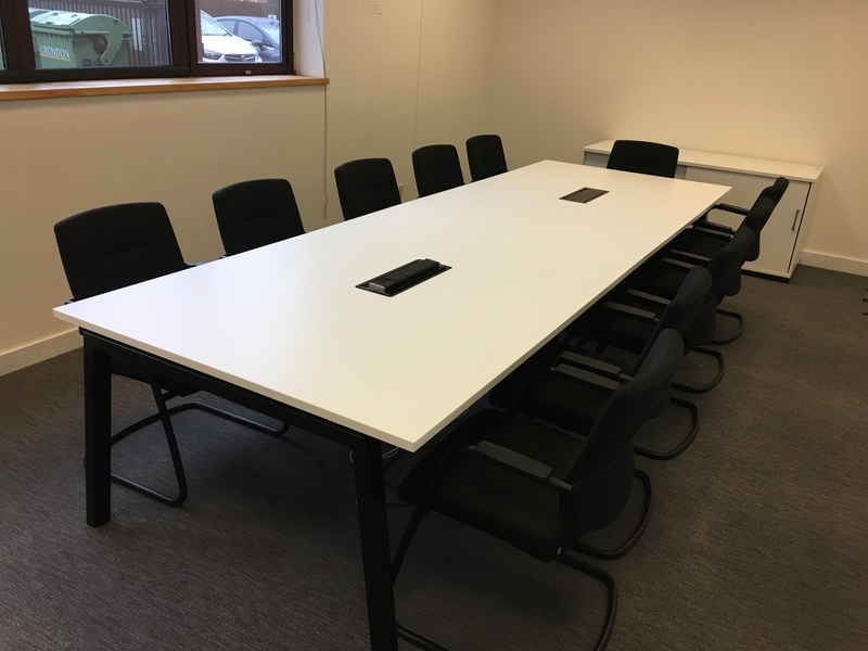 3600x1200mm Elite white boardroom table