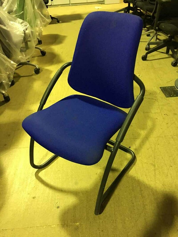 interstuhl blue stacking meeting chairs