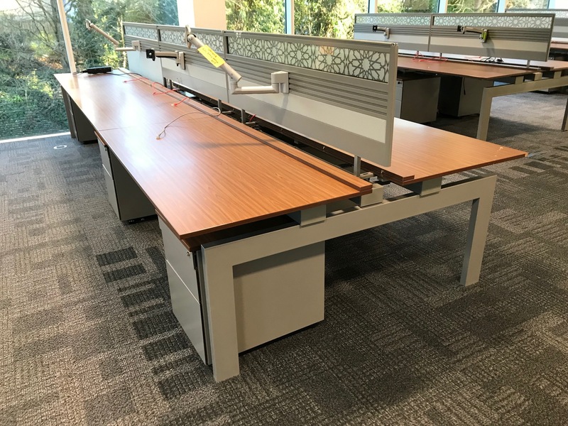 Techo walnut 1600x800mm bench desks