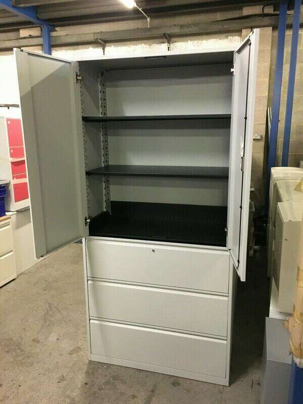 Office Speciality 2080mm high grey combi units