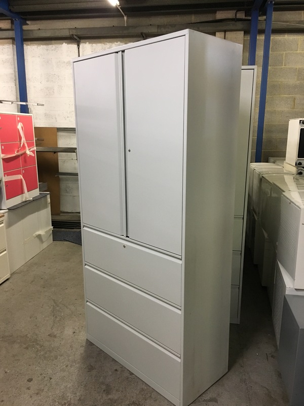 Office Speciality 2080mm high grey combi units