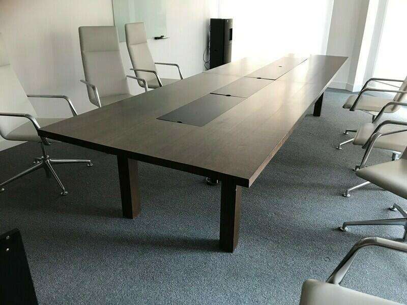 4000x1250mm dark walnut boardroom table