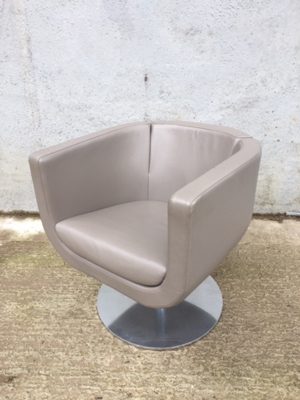 Furniture Recycled Business, Leather Swivel Tub Chair Uk