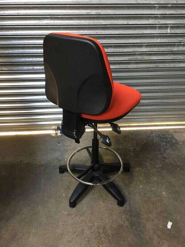 Red 2 lever draughtsman's chair