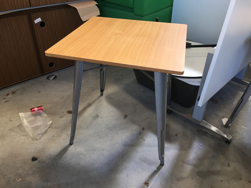 800mm square beech tables