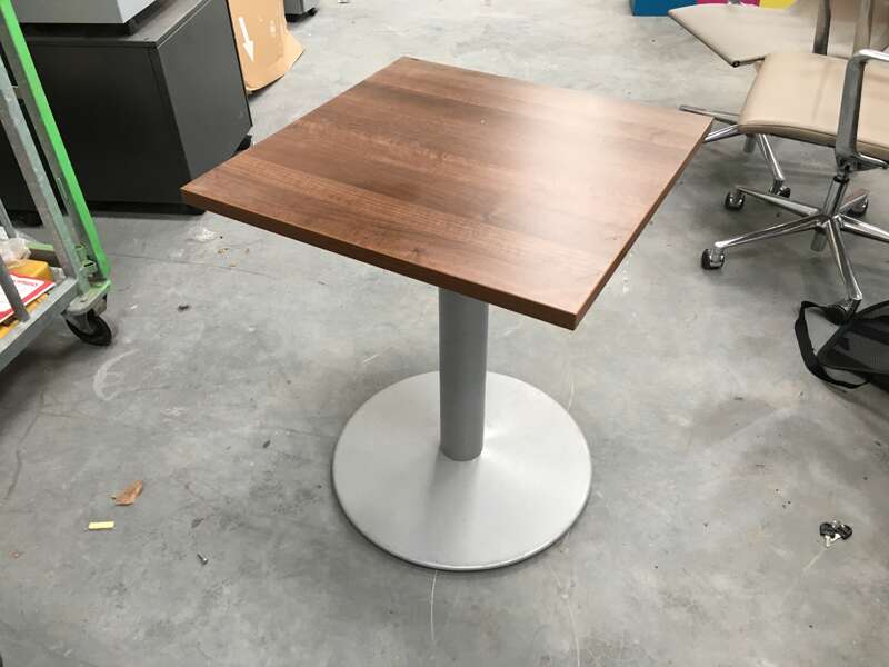 600mm Square Walnut Table