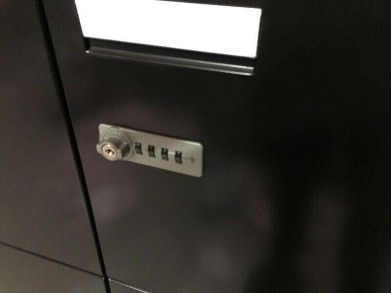 Black metal 6 door lockers