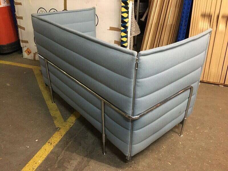 Vitra Alcove Plume ice blue 2 seater sofa