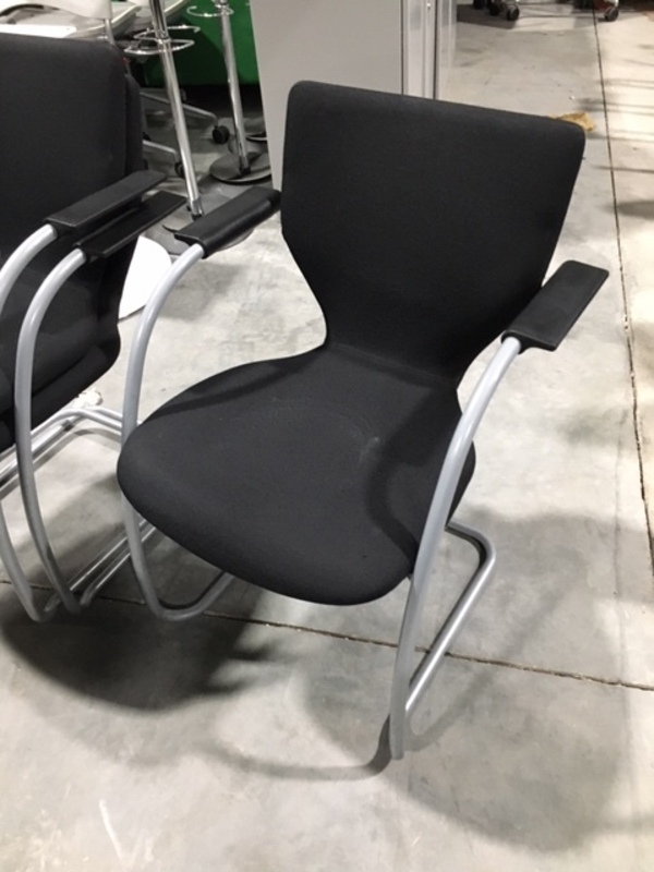 Black Orangebox X10 stacking cantilever chairs