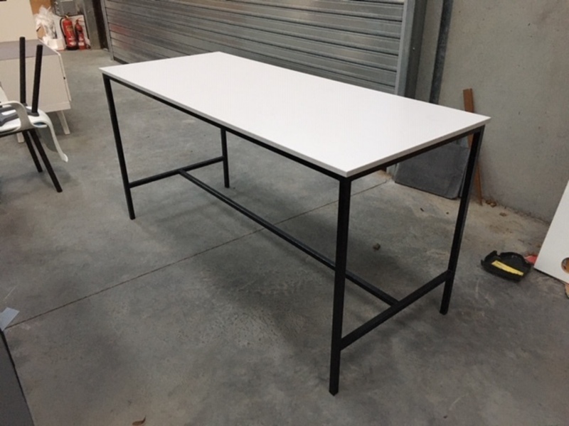 1800x750mm white poseur tables