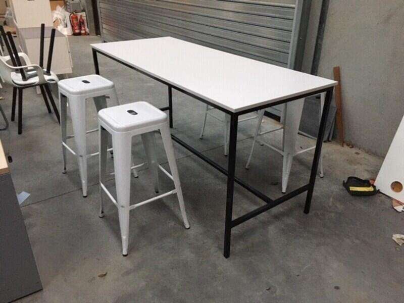 1800x750mm white poseur tables
