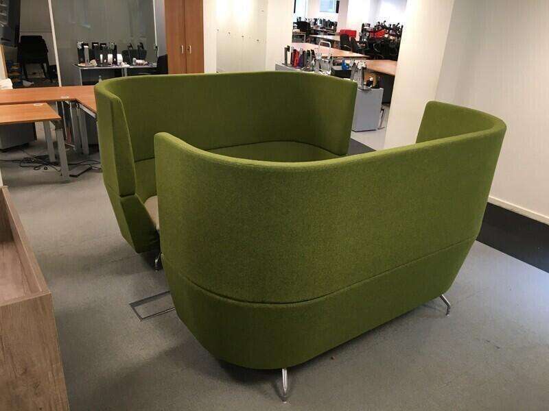 Green/grey Orangebox Cwtch Acoustic 3 Seater Sofa