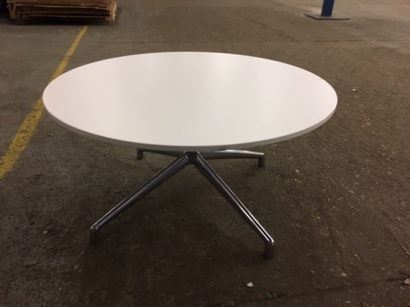 800mm white reverse chamfer edge Boss Design Kruze coffee table