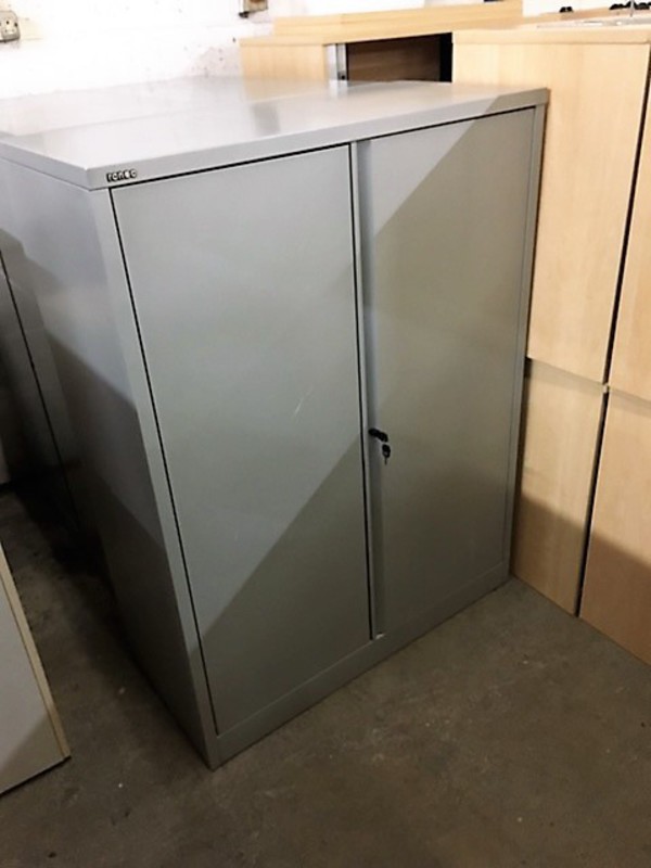 1330mm high silver Roneo steel cupboards