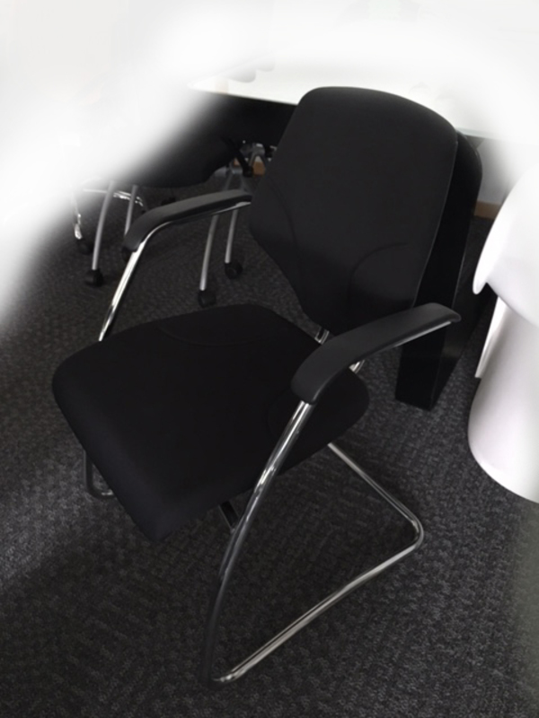 Black Orangebox Giroflex G64 cantilever meeting chair