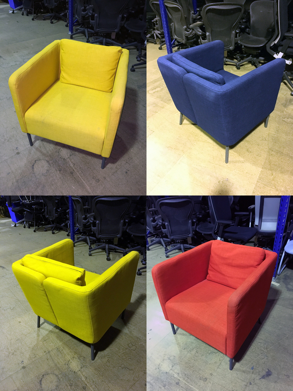 Ikea split back armchairs