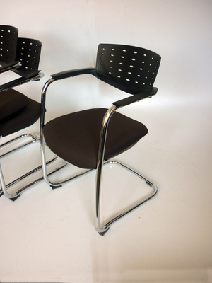 Albion charcoal stacking meeting chairs