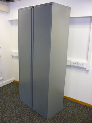 KI 1970mm high 900mm wide silver double door cupboard