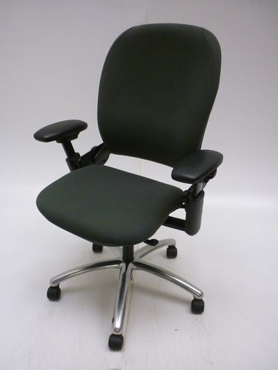 Olive green fabric Steelcase Leap task chairs CE
