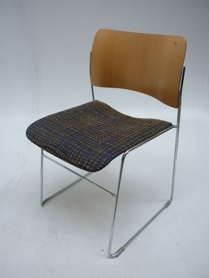 Howe patterned stacking chairs