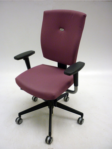 Lilac Senator Sprint task chairs with adjustable arms