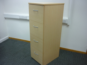 Maple 4 drawer filing cabinet
