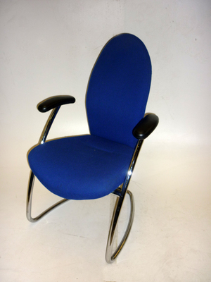High back royal blue meeting chair