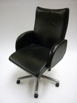 Hands of High Wycombe black leather Orion executive meeting chair