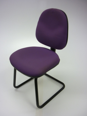 Project Office purple cantilever meeting chairs
