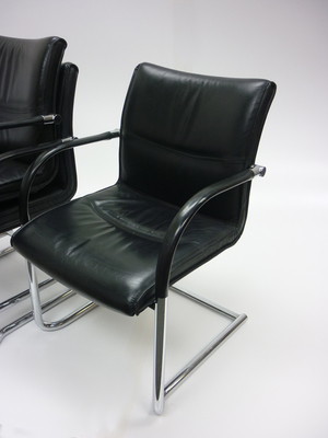 Kusch leather stacking chair 