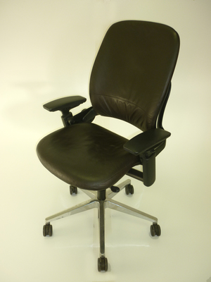 Steelcase Leap brown leather task chair