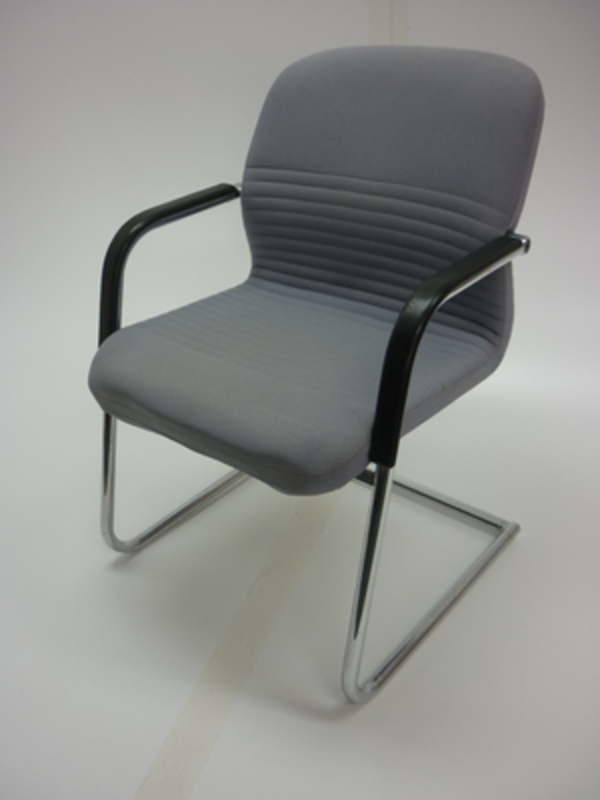 Light grey Wilkhahn cantilever frame meeting chair
