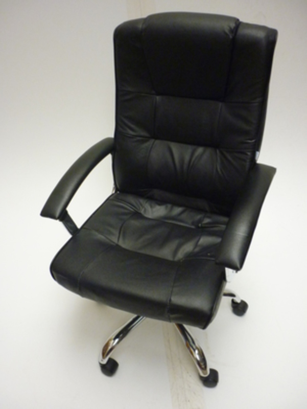Black leather executive chairs
