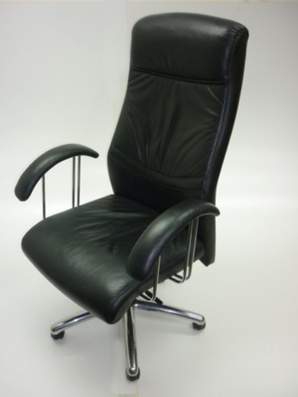 Black leather executive chair