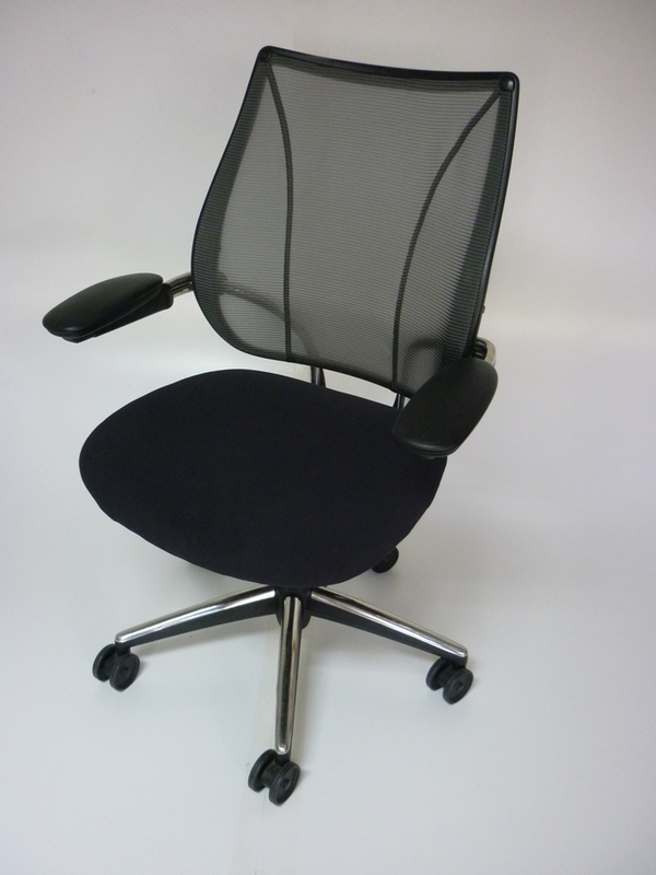 Black mesh Humanscale Liberty task chairs