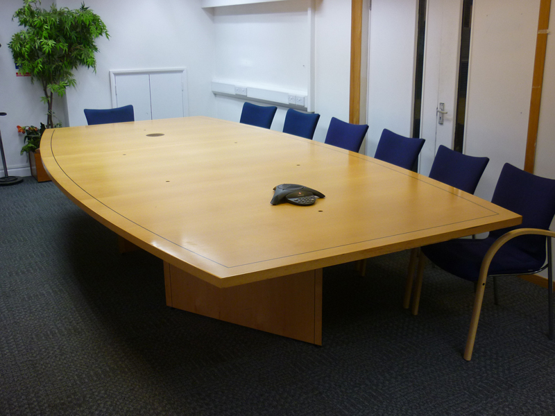 4000x20001500mm beech veneer barrel shape boardroom table