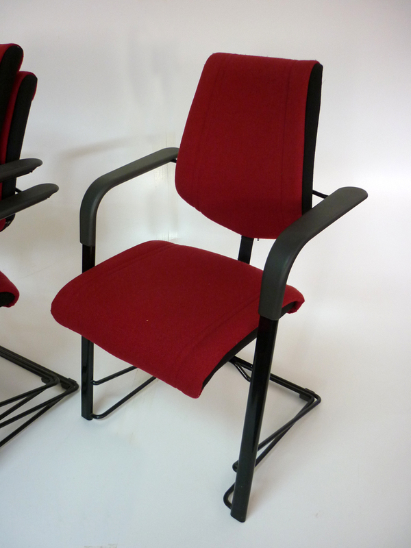 Burgundy HAG stackable meeting chairs