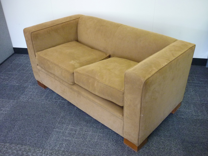 Linley Max 2 seater sofa in Alcantra Taupe